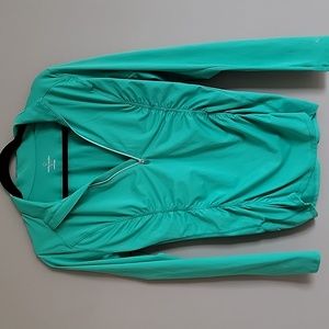 Moving Comfort women's teal running top jacket size s